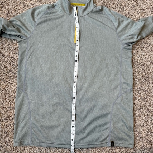PrAna Mens Orion 1/4 Zip Pullover Long Sleeve Stretch Lightweight Gray L - Picture 11 of 12